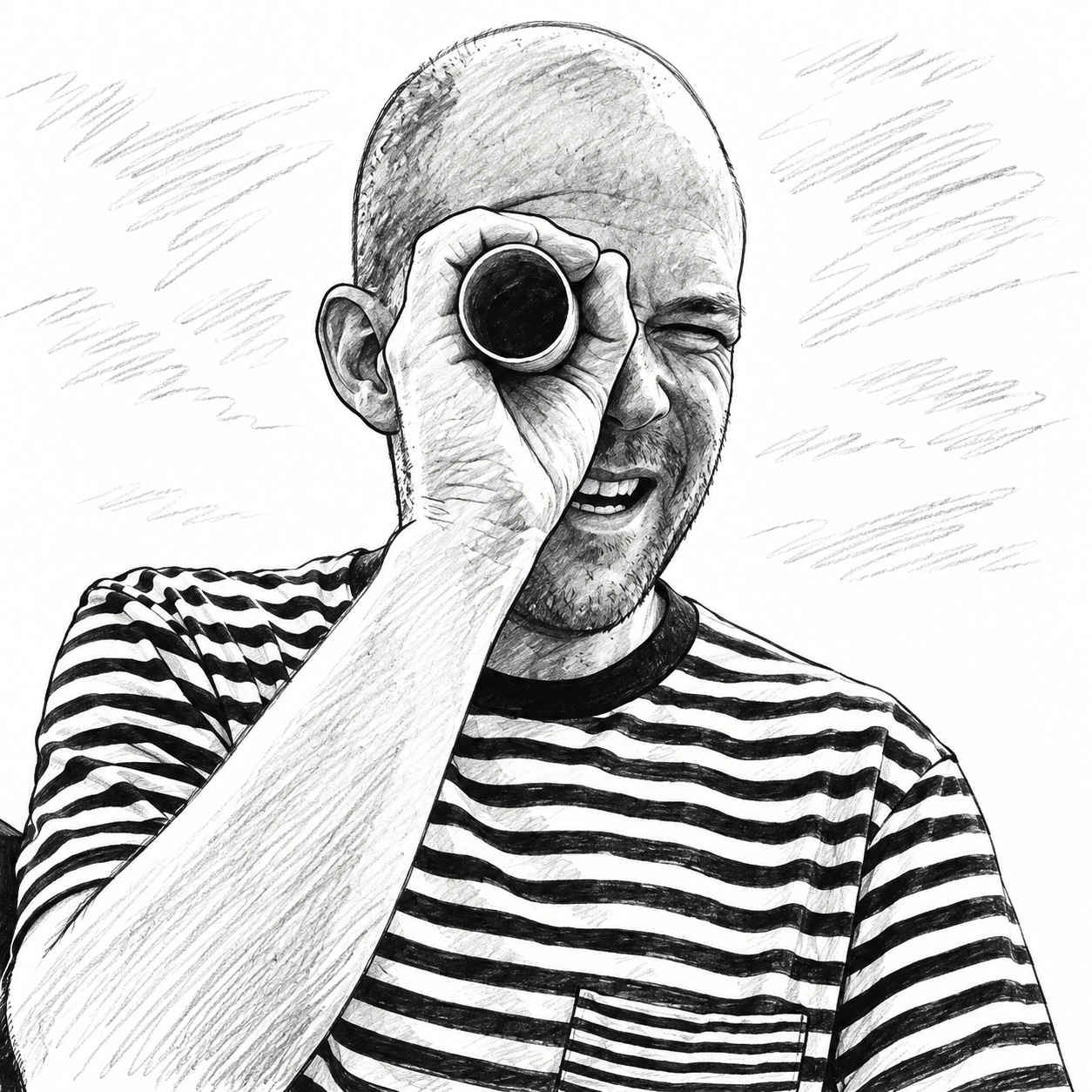 Portrait illustration of Phil Kerry